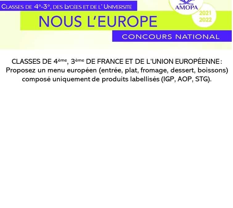 Concours national nous l’Europe