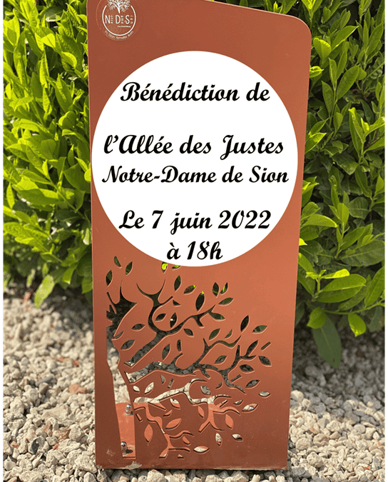 Bénédiction de l’Allée des Justes